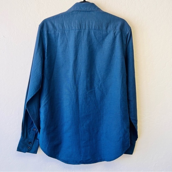 Robert Graham luxury Blue Button Up Dress Shirt Small - Picture 10 of 11